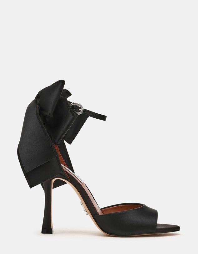 Steve Madden - Bougie Black Satin Heels