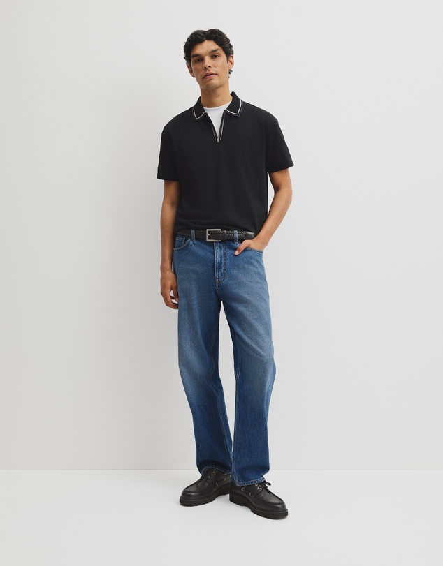 Country Road - Short Sleeve Tipped Zip Polo