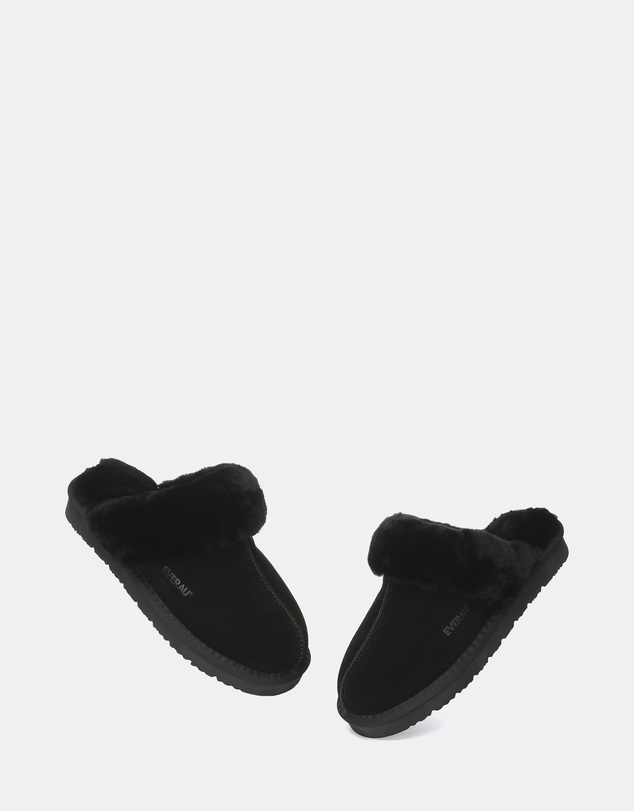 EVERAU - EverAU Ugg Muffin Slipper Suede Cow Suede Upper House Shoes
