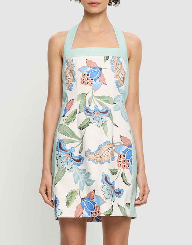 KIVARI - Azure Halter Mini Dress