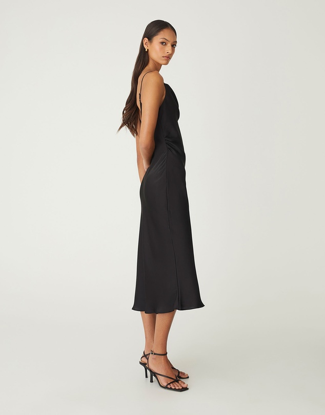 Forcast - Mae Side Ruched Satin Dress