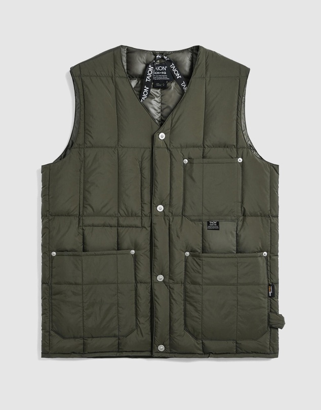 TAION - Work V Neck Button Down Vest