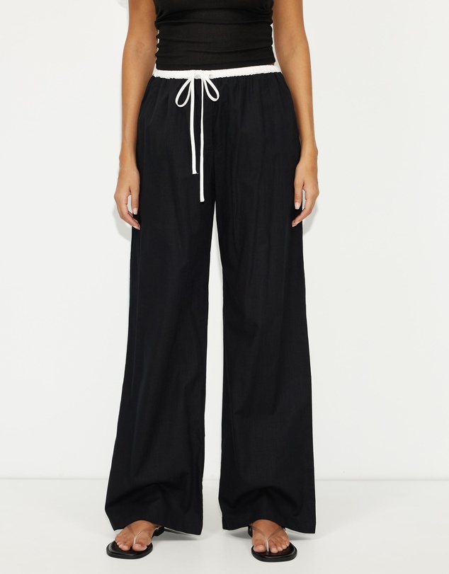 Dazie - Lido Contrast Linen Blend Pants