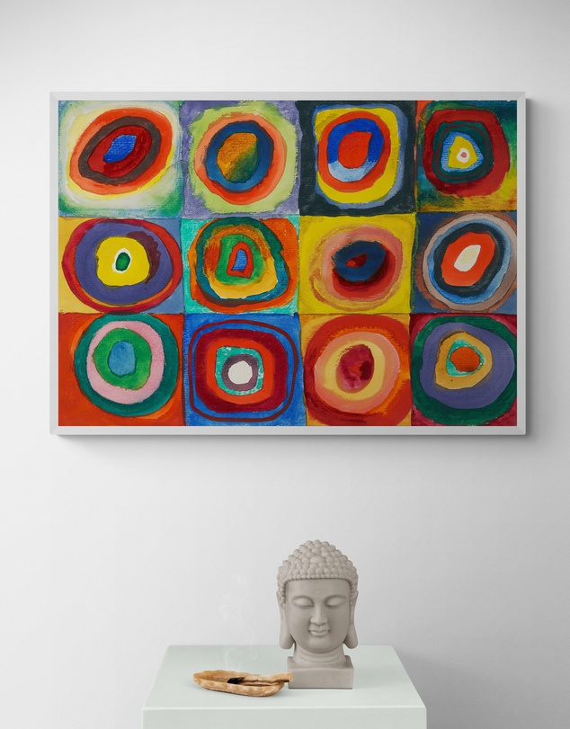 Inka Arthouse - Squares with Concentric Circles by Wassily Kandinsky Art Print