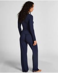 Hunkemoller - Long Sleeve Jersey Modal Lace PJ Set