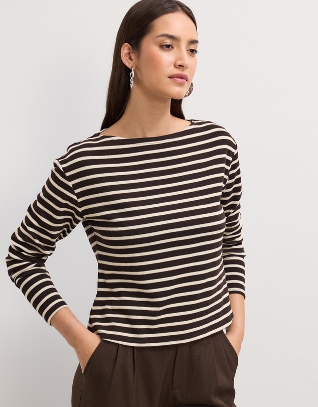 The Fated - Sasha Striped Jersey Top