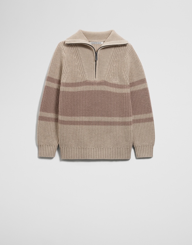 Country Road - Stripe Half Zip Knit