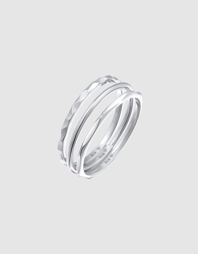 Elli Jewelry - Stacking Ring Set in 925 Silver
