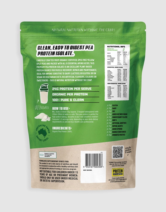 Protein Supplies Australia - Pure PeaPro (Raw Pea Protein) - 500g