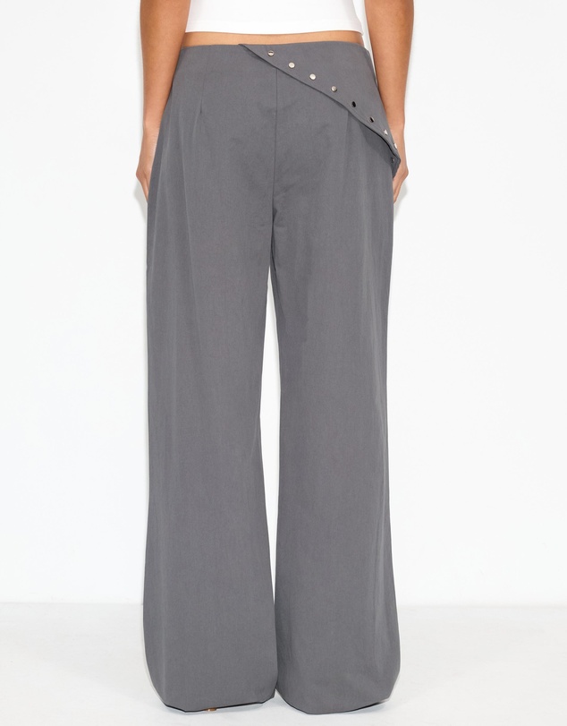 Dazie - Kara Studded Foldover Wide Leg Pants