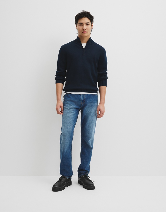 Country Road - Australian Good Earth Cotton Half Zip Knit