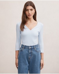Forever New - Tia V Neck 3/4 Sleeves Top