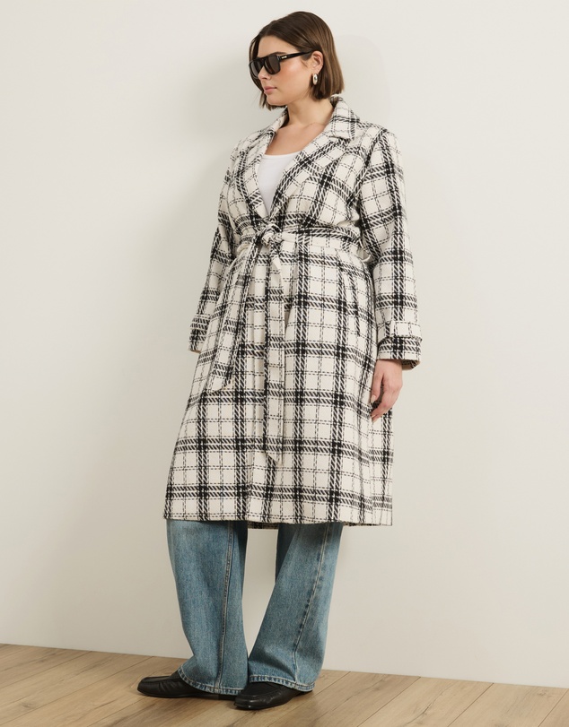 Atmos&Here Curvy - Marnie Wool Blend Longline Coat