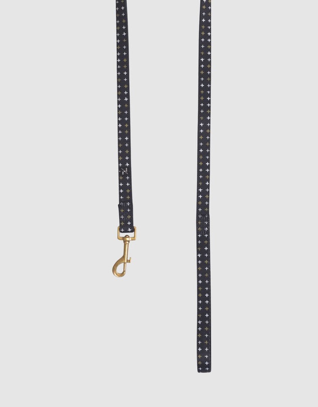 Mog & Bone - Neoprene Lead - Black Metallic Cross Print