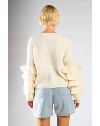 Glamorous - Tiered Ruffle Sleeve Sweater