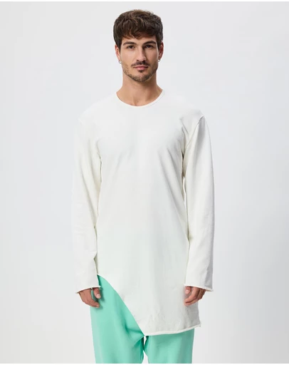 Surrounded By Ghosts - The Phenakite French Terry Assymetrical Hem Jumper