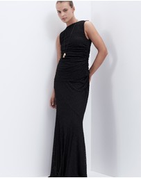 UNISON - Lace Ruched Maxi Skirt