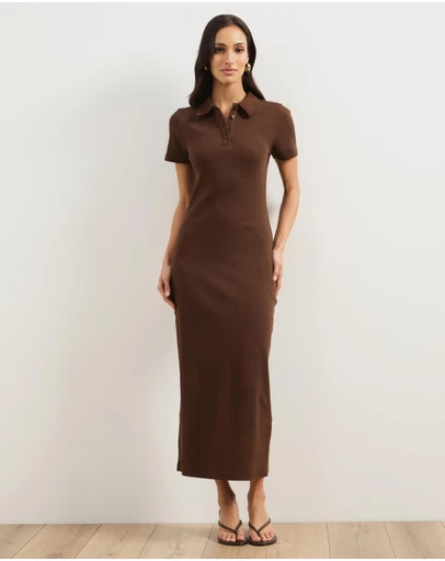 Atmos&Here - Morgan Organic Cotton Short Sleeve Midi Dress