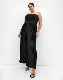 City Chic - Palazzo Pleat Jumpsuit