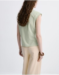 M.N.G - Embroidered Cutwork Cotton T-Shirt