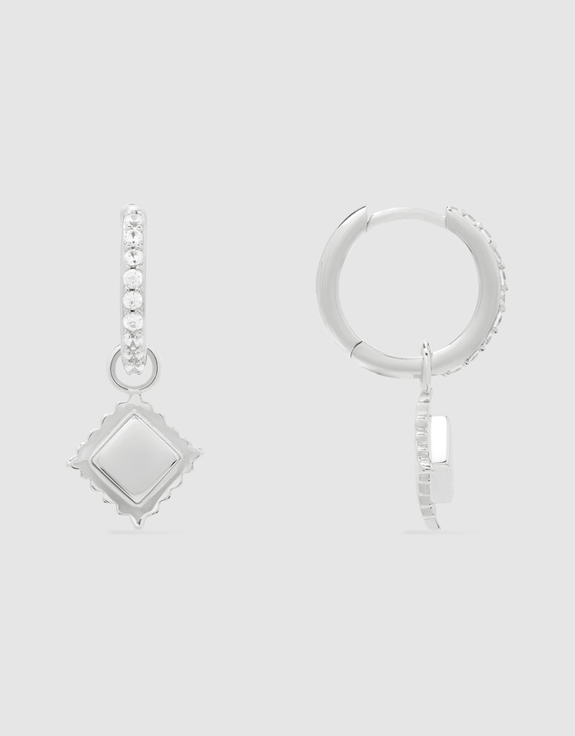 Wanderlust + Co - Ravioli Charm Huggie Earrings