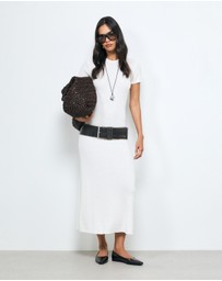 AERE - Vea Textured Knit Maxi Dress