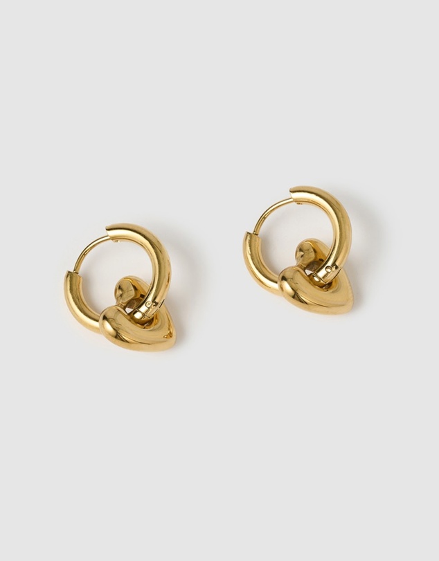 Miz Casa and Co - Serena Heart Huggie Earrings