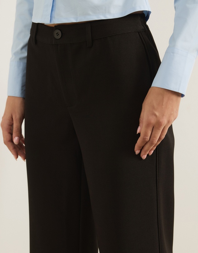 Atmos&Here - Mia Straight Leg Tailored Pants With Piping Detail