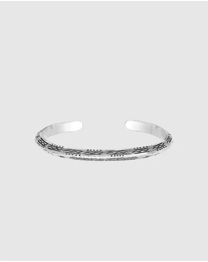 Haze & Glory - ICONIC EXCLUSIVE - Azetec Bangle in Oxidised 925 Silver