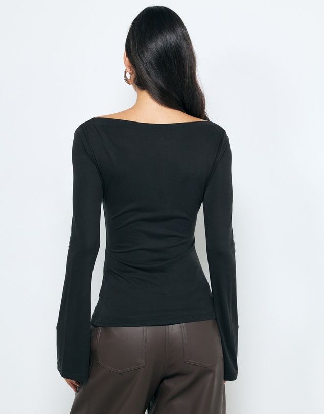 AERE - Marina Cupro Flared Sleeve Top
