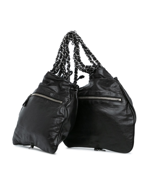 Pre-Loved by Azura Reborn - Pre-Loved CC Calfskin Dual Twin Chain Handbag