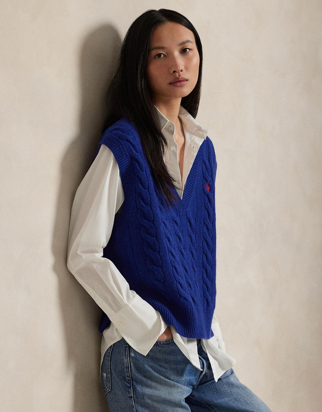 Polo Ralph Lauren - Cable-Knit Wool-Cashmere Sweater Vest
