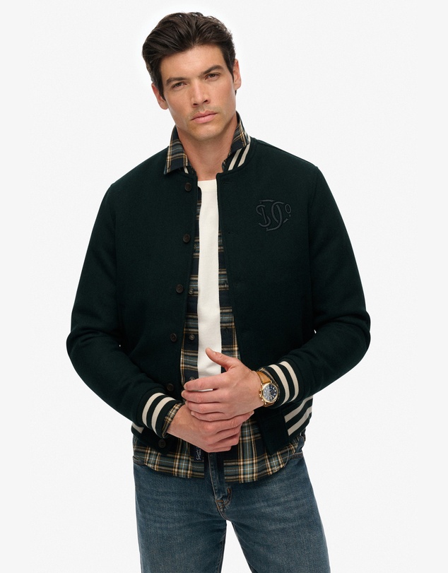 Superdry - Varsity Monogram Wool Bomber