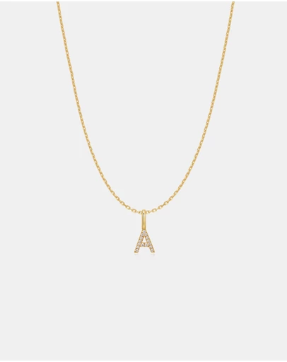 Ania Haie - Ania Haie Gold Letter A Initial Necklace