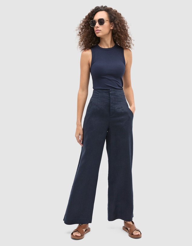 Seed Heritage - Core Linen Waisted Pant