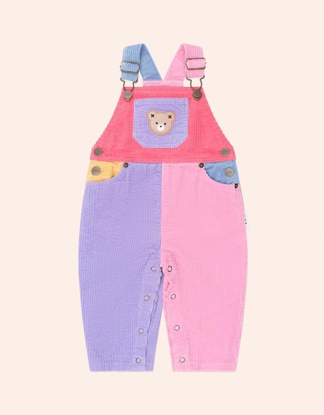 Huxbaby - Colour Block Cord Overalls - Babies-Kids