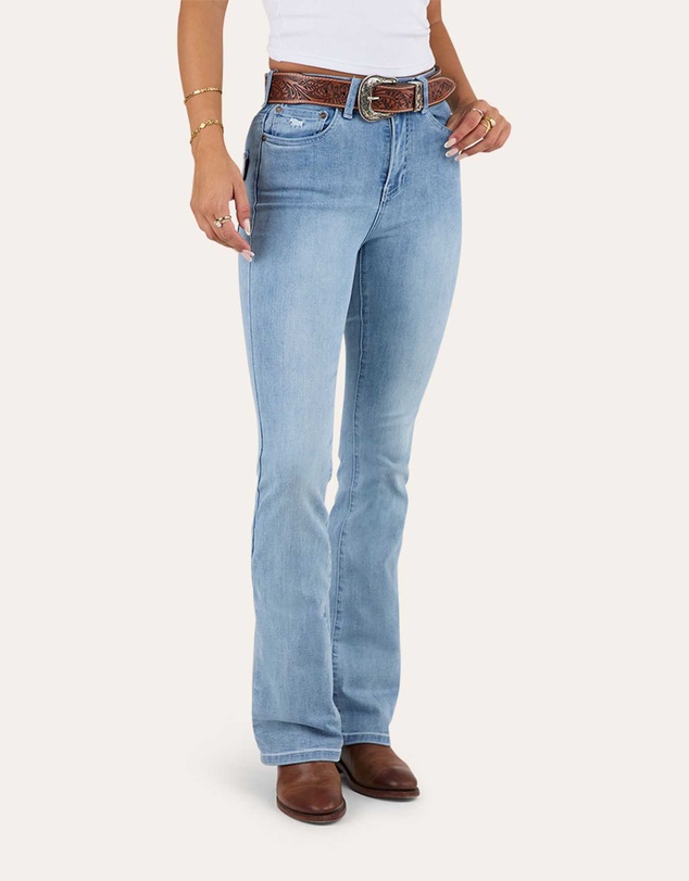 Ringers Western - Penny Rodeo Womens High Rise Bootleg Jean