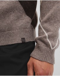 Country Road - Merino Wool Argyle Crew Neck Knit