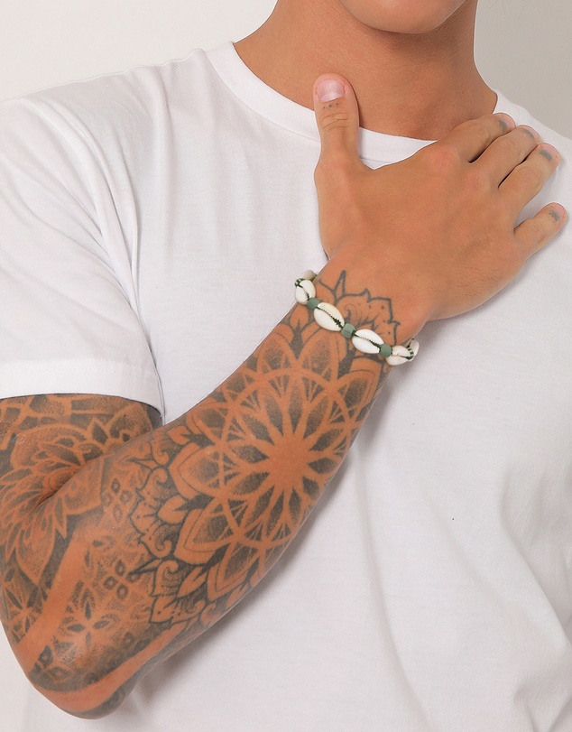 Kuzzoi - ICONIC EXCLUSIVE - Bracelet Male Nylon with Cowrie Shell 925 Sterling Silver