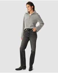 R.M.Williams - Casuarina Lambswool Zip Knit Jumper