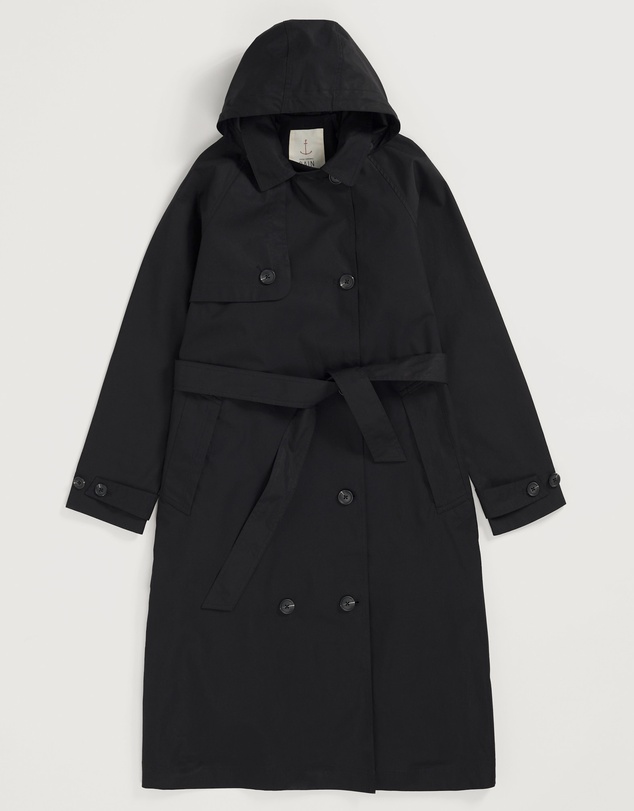 Seasalt - Seasalt Cornwall Black Penweathers Trench Coat