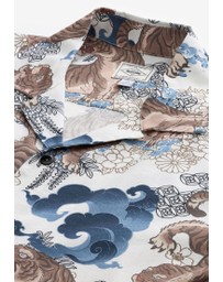 NEXT - Printed Short Sleeve Shirt With Cuban Collar