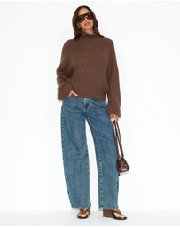 Dazie - Riley Funnel Neck Knit Jumper