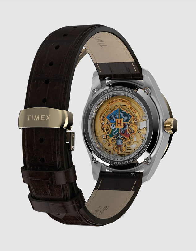 TIMEX - Harry Potter x Timex Waterbury Skeleton Automatic 39mm Leather Strap Watch