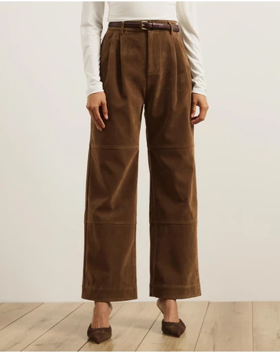 Atmos&Here - Frances Suede Panelled Pants