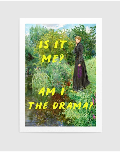 Olive et Oriel - Is It Me? Am I The Drama? by The Art Concept Art Print