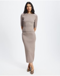 White By FTL - NEW DEE RIB KNIT TOP