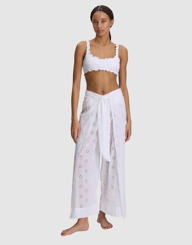 Polo Ralph Lauren - Cotton Eyelet Wrap Waist Beach Pant Cover-Up