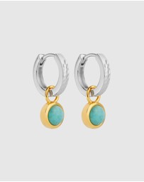 Najo - Solace 2-Tone Amazonite Huggie Earring