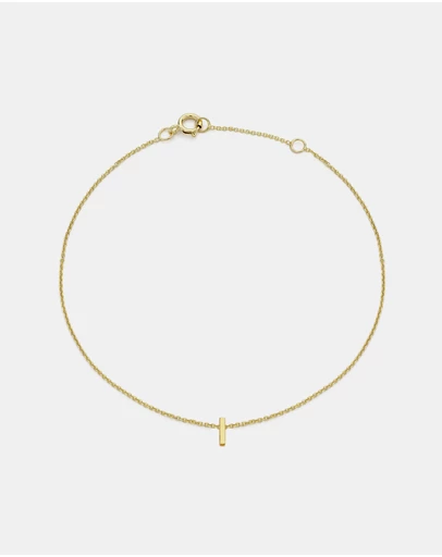 Zoe Olivia - 9K Gold Initial I Bracelet